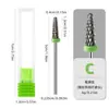 Amazon Cabezal de Acero de Tungsteno 5 en 1 para Remover y Pulir Uñas con Dientes en la Parte Superior para Remover Esmalte, Piel Muerta y Callosidades Duras, Cabezal de Pulido Cónico