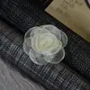 Artesanía DIY Flor Borde Quemado Arte Flor Estilo Coreano Adorno de Gasa Accesorios Accesorios para Ropa Quince Piezas Flores de Gasa Pinzas para el Cabello Nieve Ninguno