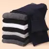 Calcetines para Hombre de Algodón de Xinjiang Doble Costura Caña Media Algodón Puro Absorbentes del Sudor Transpirables Desodorantes Vestir Calcetines de Negocios para Primavera, Otoño e Invierno
