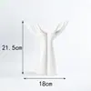 Vaso Criativo de Cerâmica Branca Estilo Ins Transfronteiriço para Arranjo de Flores, Adequado para Sala de Estar, Hall de Entrada, Escritório, Decoração de Casa de Luxo Leve