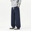 Roupas Masculinas ACU Calça de moletom básica lisa para homens, novo estilo outono e inverno, algodão chinês, calça casual com caimento, marca da moda, calça reta solta