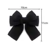 Alfinete de Gravata Borboleta Preto de Alto Padrão Estilo Francês, Presilha de Cabelo Estilo Chanel, Acessório de Cabelo DIY, Acessório de Decoração para Broche de Peito, Laço
