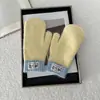 Lindos Tres Pequeños Guantes de Bloques de Color Que Pueden Mantener el Calor y Prevenir la Congelación para Mujeres, Guantes de Pantalla Táctil de Color Contrastante para Dedos, Guantes de Estudiante