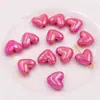 Corazón de Acrílico Chapado Corazón Melocotón Cuentas Sueltas Agujero Recto Pulsera DIY Hecha a Mano Cadena de Teléfono Móvil Accesorios de Joyería