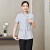 Uniforme de Limpeza Manga Curta Equipe de Limpeza de Quartos de Hotel Roupa de Trabalho Verão Gerenciamento de Propriedade Logística Hospitalar Roupa da Equipe de Limpeza