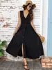 Vestido Midi de Estilo Bohemio para Mujer con Escote en V Profundo y Sin Mangas, Best-Seller Transfronterizo Europeo y Americano de Amazon 2026