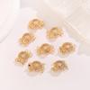 Fivela de bastão oca banhada a ouro 18K real Fivela de fecho em ouro branco pulseira colar material diy feito à mão acessórios de joalheria