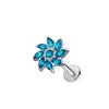 Pendientes de Aleación de Titanio F136 con Diseño de Flor de Circonita, Tachuelas para Labio, Tachuelas para Hélice de Oreja, Joyería para Piercing Corporal de Titanio G23 con Rosca Interna