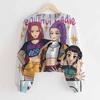 K-Pop Novo Moletom Pulôver de Gola Redonda Ultracurto para Meninas Primavera e Outono Kawaii Infantil Top de Mangas Compridas Fornecimento