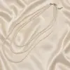 Combinado com Colar Cheongsam, Corrente para Clavícula de Pérola Imitação de Milho de Três Camadas, Corrente Curta Estilo Retrô Francês com Múltiplos Círculos para Mulheres