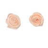 Flor de rosa feita à mão de 2cm Flor de rosa de fita DIY Flor de botão de fita de cetim Corsage Florzinha Roupa íntima Roupa Flor de boneca