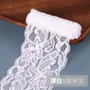 Borda Elástica de Renda com 8cm de Largura Decoração Vazada para Cortinas, Roupas, Decote, Barra de Saia Material de Tecido DIY