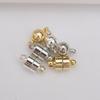 Fecho Magnético Preserva Cor Banhado a Ouro 14K Pulseira Colar DIY Acessórios de Joia Conector Magnético Cilíndrico Joia DIY