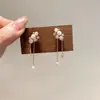 Pendientes Exquisitos y Suaves de Borla de Perla y Circonita, Diseño de Nicho, Pendientes Elegantes y que Adelgazan el Rostro, Lujo Ligero y Accesorios para Orejas Versátiles