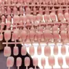 Grapefruit Blush Vermelho Arte de Unha Tira de Unha Pré-fabricada Armadura de Usar Curta Usinável Veludo Esfoliante/Selante Produto Acabado