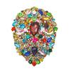 Broche grande de cristal con diamantes de imitación para la industria pesada, estilo retro europeo y americano, exagerado, colorido, para máscara, traje, vestido, ramillete, accesorios.
