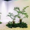 Planta Verde Simulada Paisajismo Helecho Cabeza de Mono Seda Dorada De Pie Planta Biónica China Decoraciones de Paisaje Interior Adornos Plantas Falsas en Maceta