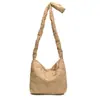 Bolsa de grande capacidade feminina 2024 novo estilo coreano nicho viajante arco faculdade estudante classe bolsa de ombro bolsa crossbody