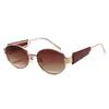 Gafas de sol ovaladas retro europeas y americanas transfronterizas Gafas de sol de moda para hombre y mujer, celebridad de Internet, moda callejera T22136