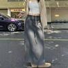 Falda de Lana Gris para Mujer 2026 Otoño e Invierno Nueva Versátil Elegante Diseño con Abertura Ajustada Falda de Longitud Media
