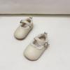 Zapatos de invierno para bebé niña INS, forrados de vellón, cálidos, de suela suave, antideslizantes, de algodón con velcro de color liso