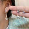 Pendientes de Cola de Pez de Cristal Verde Océano Menta Mambo Primavera y Verano Diseño Fresco Mori Pendientes Súper Hada Pendientes Pendientes