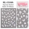 Pegatina para Uñas Mariposa Flor Congelada 5D Relieve Tres Dimensionales Concha Luz Flor Mariposa DIY Pegatina para Arte de Uñas Joyería Estilo Sl
