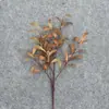 Venta Caliente Transfronteriza Hoja de Olivo Simulada Color Café Montado en Pared Plantas Verdes Simuladas Planta de Paisajismo Pared de Plantas Decoración de Interiores Plantas Verdes