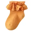 Calcetines para Bebé 2026 Otoño e Invierno Algodón Peinado Transpirables Calcetines de Encaje de Princesa para Bebé Niña Alta Elasticidad Sin Apretar las Piernas
