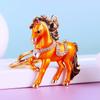 Gema de Éxito Instantáneo Caballo Coche Llavero Metal Colgante Bolso Mujer Llavero Zodiaco Pedrería Regalo