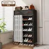 Atacado transfronteiriço de novos sapateiras à prova de poeira para entradas e corredores externos, armários de sapatos com portas, sapateiras simples de várias camadas para uso doméstico