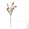 Venta al por mayor de fábrica transfronterizo estilo ins tallo único 5 hojas eucalipto camelia planta verde artificial arreglo floral flor artificial decoración del hogar flor
