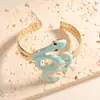 Nova Pulseira Geométrica Esmaltada Colorida Elegante Leve Luxo Feminina Abertura Ajustável Pulseira Fashionável com Relevo Pulseira Acessórios