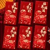 2027 Año del Cordero Sobre Rojo Hojuelas Doradas Escarchado Creativo Dibujos Animados 3D Zodiaco Cien Yuan Mil Yuanes Sobre de Dinero de la Suerte Bolsa de Sobre Rojo de Año Nuevo
