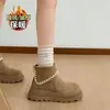 Botas Martin para Mujer 2026 Invierno Felpa Cálida Retro Birkenstock Botines Cortos Celebridad de Internet Moda Versátil Abrigo Botas de Nieve