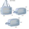 Bolsa de Cosméticos Transparente Popular na Internet Estilo Ins Super Popular Pequena Portátil para Viagem Feminina Grande Capacidade Impermeável Bolsa de Higiene Pessoal Bolsa de Armazenamento