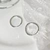 Pendientes circulares de plata con arena brillante para mujer, elegantes y de alta gama, con forma de anillo, ligeros y de lujo.