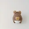 Gorro, Bufanda y Mascarilla Todo en Uno de Peluche para Mujer, Calentador de Cuello de Oso de Peluche Lindo de Invierno, Gorro a Prueba de Frío y Cálido
