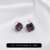 Paquete de Oro de 14k Set Negro Pistola Colgante de Perla de Circonita Roja Pulsera de Cristal Hecha a Mano DIY Accesorios para Pulsera y Collar Material