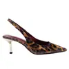 Sandalias de Tacón Alto con Estampado de Leopardo Transfronterizas de Comercio Exterior para Mujer Verano 2026 Nuevo Estilo Stiletto Punta Fina Europeas y Americanas Sexy Sandalias de Punta Cerrada para Mujer