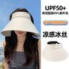 Chapéu Estilo Novo 2026 para Mulheres, Chapéu de Sol de Verão Anti-UV com Aba Ampliada, Chapéu de Sol com Topo Aberto, Chapéu de Sol Uv de Seda Gelada