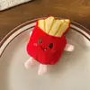 Broche de pelúcia de desenho animado acessórios de hambúrguer pingente para chapéu bolsa acessórios DIY roupas boneca acessórios de batata frita
