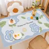 Mesa de Centro Pequeña para Escritorio Alfombrilla Fresca a Prueba de Aceite Impermeable Rectangular Anti-quemaduras PVC Alfombrilla para el Hogar