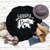 Tops de mujer de otoño e invierno de Amazon, suéter de manga larga con estampado de letras de abuela oso transfronterizo europeo y americano