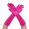 Luvas de Casamento para Noivas Luvas de Performance de Palco com Efeito Amassado Luvas de Casamento Cetim Luvas de Cetim