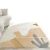 Série de Tapetes Estilo Abstrato Geométrico, Imitação de Caxemira, Capachos Macios e Confortáveis, Tapetes Decorativos Bonitos e Versáteis para a Sala de Estar