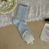 Calcetines de canalé de colores brillantes estilo coreano para mujer, Calcetines de malla con estampado de vid de moda, Delgados estilo dulce para primavera y verano, Sin costuras para niñas jóvenes