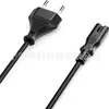 Cable de Alimentación de Cobre Puro Estándar Europeo VDE Cable de Alimentación con Cola de Figura de Ocho de Dos Clavijas Estándar Europeo Cable de Alimentación de Dos Clavijas Estándar Europeo