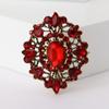 Moda Europeia e Americana Novo Broche Oval de Strass Feminino Palácio Retrô Atmosférico Botão de Xale Casaco Casaco Pin Acessórios