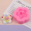 Molde de Silicone Forma de Cachorro Flor Filhote Pachacco para Chocolate Doce Fondant Palito Sorvete Bolo Decoração de Assar